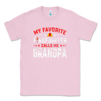 Bubblegum Pink mens father's day my favorite firefighter calls me grandpa premium Classic Tee - linhVisuals