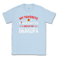 Dusty Blue mens father's day my favorite firefighter calls me grandpa premium Classic Tee - linhVisuals