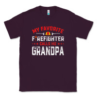 Plum mens father's day my favorite firefighter calls me grandpa premium Classic Tee - linhVisuals