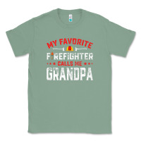 Sage mens father's day my favorite firefighter calls me grandpa premium Classic Tee - linhVisuals