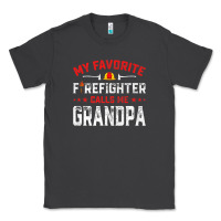 Mens Father's Day My Favorite Firefighter Calls Me Grandpa Premium Classic Tee | Teevron