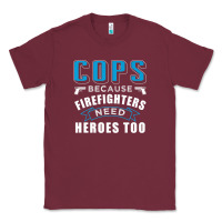 Burgundy cops because firefighters need heroes too premium Classic Tee - linhVisuals