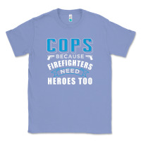 Colony Blue cops because firefighters need heroes too premium Classic Tee - linhVisuals