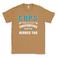 Toasted Coconut cops because firefighters need heroes too premium Classic Tee - linhVisuals