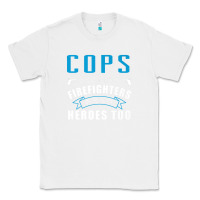 White cops because firefighters need heroes too premium Classic Tee - linhVisuals