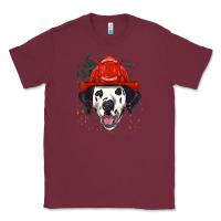 Burgundy dalmatian firefighter dalmatian dog lover Classic Tee - linhVisuals