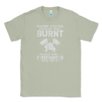 Matcha playing with fire will get you burnt fireman firefighter fun Classic Tee - linhVisuals
