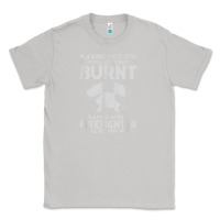 Moon Dust playing with fire will get you burnt fireman firefighter fun Classic Tee - linhVisuals