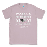 Lilac police & firefighter mom, i raised mine fireman mothers day Classic Tee - linhVisuals