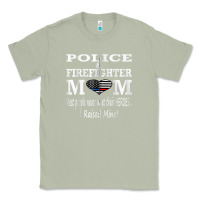 Matcha police & firefighter mom, i raised mine fireman mothers day Classic Tee - linhVisuals