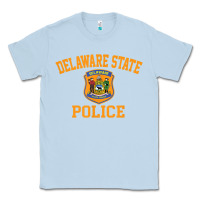Dusty Blue delaware state police Classic Tee - linhVisuals