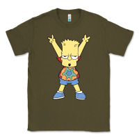 Army Green groovy bart Classic Tee - linhVisuals