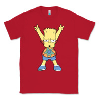 Red groovy bart Classic Tee - linhVisuals