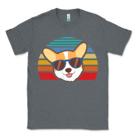 Charcoal Heather cool corgi vintage 80s dog lover Classic Tee - linhVisuals