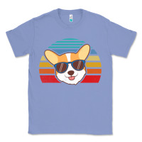 Colony Blue cool corgi vintage 80s dog lover Classic Tee - linhVisuals
