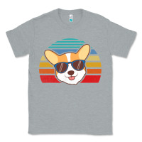 Heather Grey cool corgi vintage 80s dog lover Classic Tee - linhVisuals
