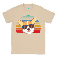 Mushroom cool corgi vintage 80s dog lover Classic Tee - linhVisuals