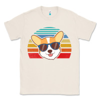 Natural cool corgi vintage 80s dog lover Classic Tee - linhVisuals