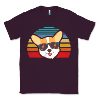 Plum cool corgi vintage 80s dog lover Classic Tee - linhVisuals