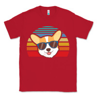 Red cool corgi vintage 80s dog lover Classic Tee - linhVisuals