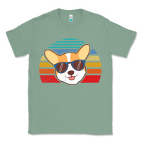 Sage cool corgi vintage 80s dog lover Classic Tee - linhVisuals