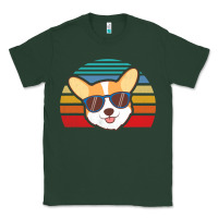Sports Green cool corgi vintage 80s dog lover Classic Tee - linhVisuals