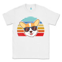 White cool corgi vintage 80s dog lover Classic Tee - linhVisuals