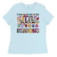 Baby Blue i love my job for all the little reasons Ladies Tee - Artiststas