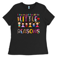 Black i love my job for all the little reasons Ladies Tee - Artiststas