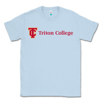 Dusty Blue triton college Classic Tee - linhVisuals