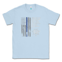 Dusty Blue police in america correctional officer prayer Classic Tee - linhVisuals