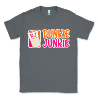 Charcoal Heather donut coffee lover dunkie junkie Classic Tee - linhVisuals