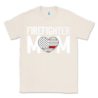 Natural female firefighter mom thin red line flag firefighting premium Classic Tee - linhVisuals