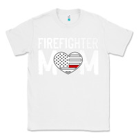 White female firefighter mom thin red line flag firefighting premium Classic Tee - linhVisuals