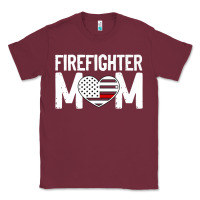 Burgundy female firefighter mom thin red line flag firefighting premium Classic Tee - linhVisuals