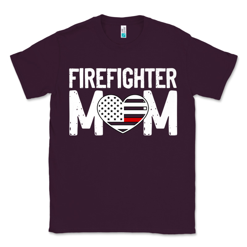 Female Firefighter Mom Thin Red Line Flag Firefighting Premium Classic Tee by linhVisuals | Teevron
