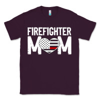 Plum female firefighter mom thin red line flag firefighting premium Classic Tee - linhVisuals