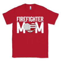 Red female firefighter mom thin red line flag firefighting premium Classic Tee - linhVisuals