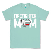 Seafoam female firefighter mom thin red line flag firefighting premium Classic Tee - linhVisuals