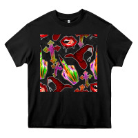 Black halloween bad witch seamless pattern Heavy Core Tee - BundleAndBundleShop