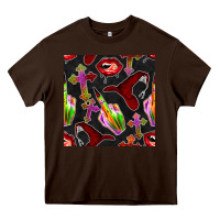 Chocolate Brown halloween bad witch seamless pattern Heavy Core Tee - BundleAndBundleShop