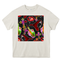 Cream halloween bad witch seamless pattern Heavy Core Tee - BundleAndBundleShop