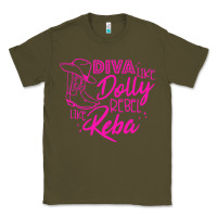 Army Green Reba Mcentire Diva Like Dolly Rebel Like Reba Classic Tee - linhVisuals