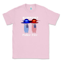 Bubblegum Pink support our police & fire departments   1st responders premium Classic Tee - linhVisuals