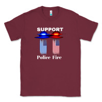 Burgundy support our police & fire departments   1st responders premium Classic Tee - linhVisuals
