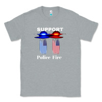 Heather Grey support our police & fire departments   1st responders premium Classic Tee - linhVisuals