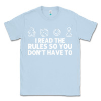 Dusty Blue funny board game lovers gamers players Classic Tee - linhVisuals