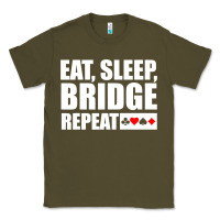 Army Green funny bridge card game lover bridge Classic Tee - linhVisuals