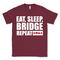 Burgundy funny bridge card game lover bridge Classic Tee - linhVisuals