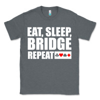 Charcoal Heather funny bridge card game lover bridge Classic Tee - linhVisuals